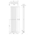 Sloane Vertical Double Panel Designer Radiator 1500x354mm Anthracite