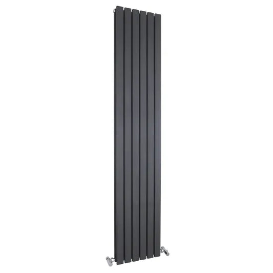 Sloane Vertical Double Panel Designer Radiator 1800x354mm Anthracite