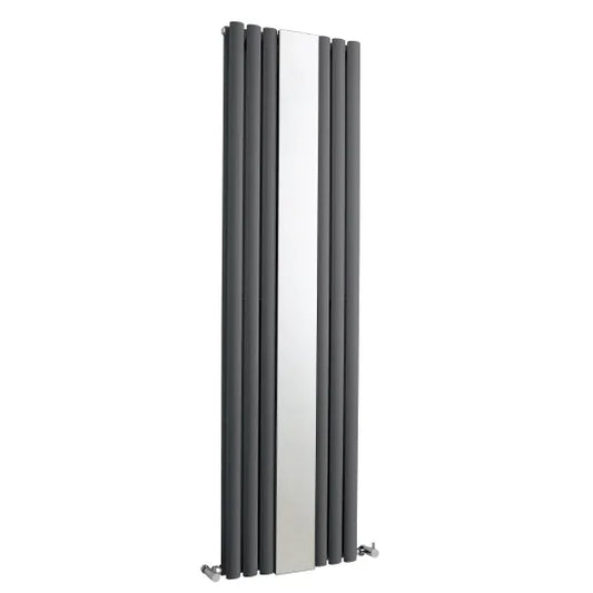 Revive Vertical Double Panel Designer Radiator with Mirror 1800x499mm Anthracite