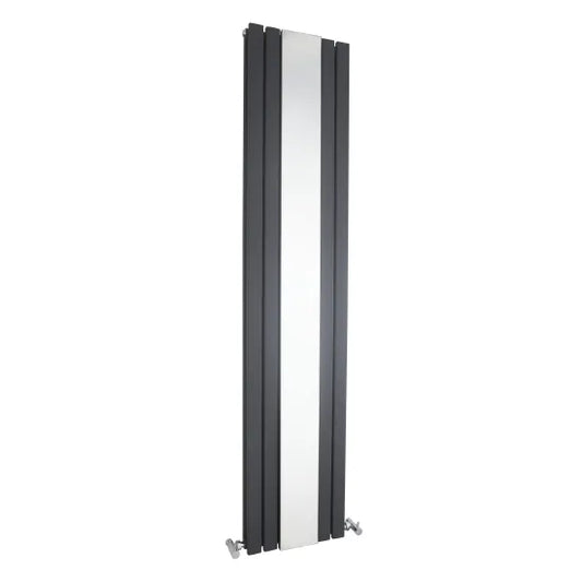 Sloane Double Panel Designer Radiator with Mirror 1800x381mm Anthracite