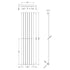 Sloane Single Panel Designer Radiator 1500x354mm Satin White