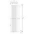 Sloane Single Panel Designer Radiator 1800x354mm Satin White