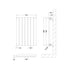 Sloane Horizontal Single Panel Designer Radiator 600x412mm Satin White