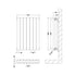 Sloane Horizontal Double Panel Designer Radiator 600x412mm Satin White