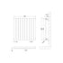 Sloane Horizontal Single Panel Designer Radiator 600x586mm Satin White