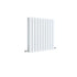 Sloane Horizontal Double Panel Designer Radiator 600x586mm Satin White