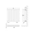Sloane Horizontal Double Panel Designer Radiator 600x586mm Satin White