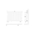 Sloane Horizontal Single Panel Designer Radiator 600x992mm Satin White