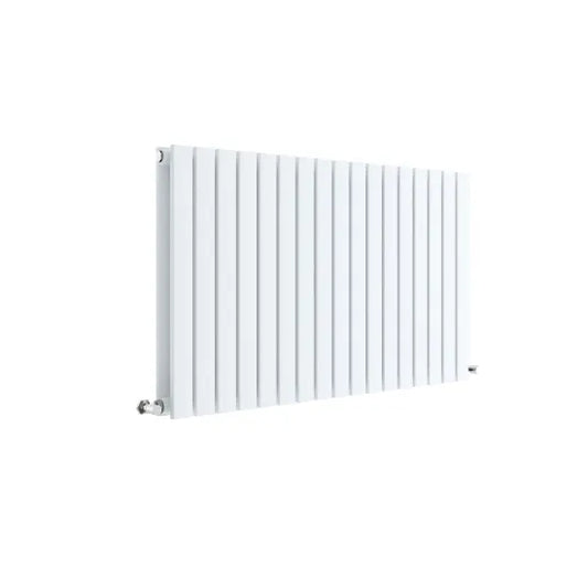 Sloane Horizontal Double Panel Designer Radiator 600x992mm Satin White