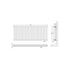 Sloane Horizontal Double Panel Designer Radiator 600x1398mm Satin White