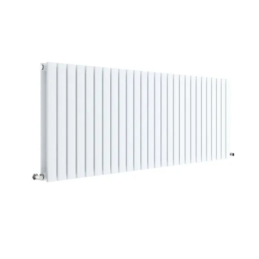 Sloane Horizontal Double Panel Designer Radiator 600x1572mm Satin White