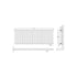Sloane Horizontal Double Panel Designer Radiator 600x1572mm Satin White