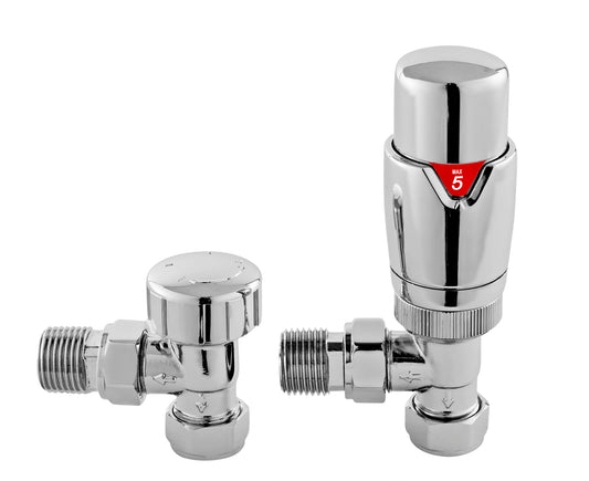 Nuie Angled Thermostatic Radiator Valve Pack