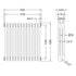 Colosseum Triple Column Traditional Radiator 600x605mm Gloss White