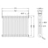 Colosseum Triple Column Traditional Radiator 600x777mm Gloss White