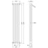 Colosseum Triple Column Traditional Radiator 1500x287mm Gloss White