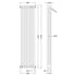 Colosseum Triple Column Traditional Radiator 1500x368mm Gloss White