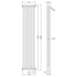 Colosseum Triple Column Traditional Radiator 1800x376mm Gloss White