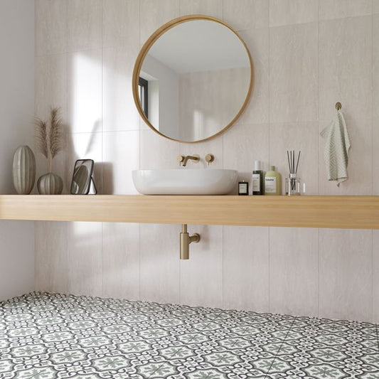 Imperial Warm White Gloss Marble Effect Wall Tile 600x300mm
