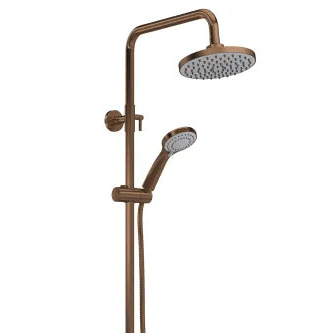 Nuie Round Thermostatic Bar Valve Shower & Kit - Brushed Bronze