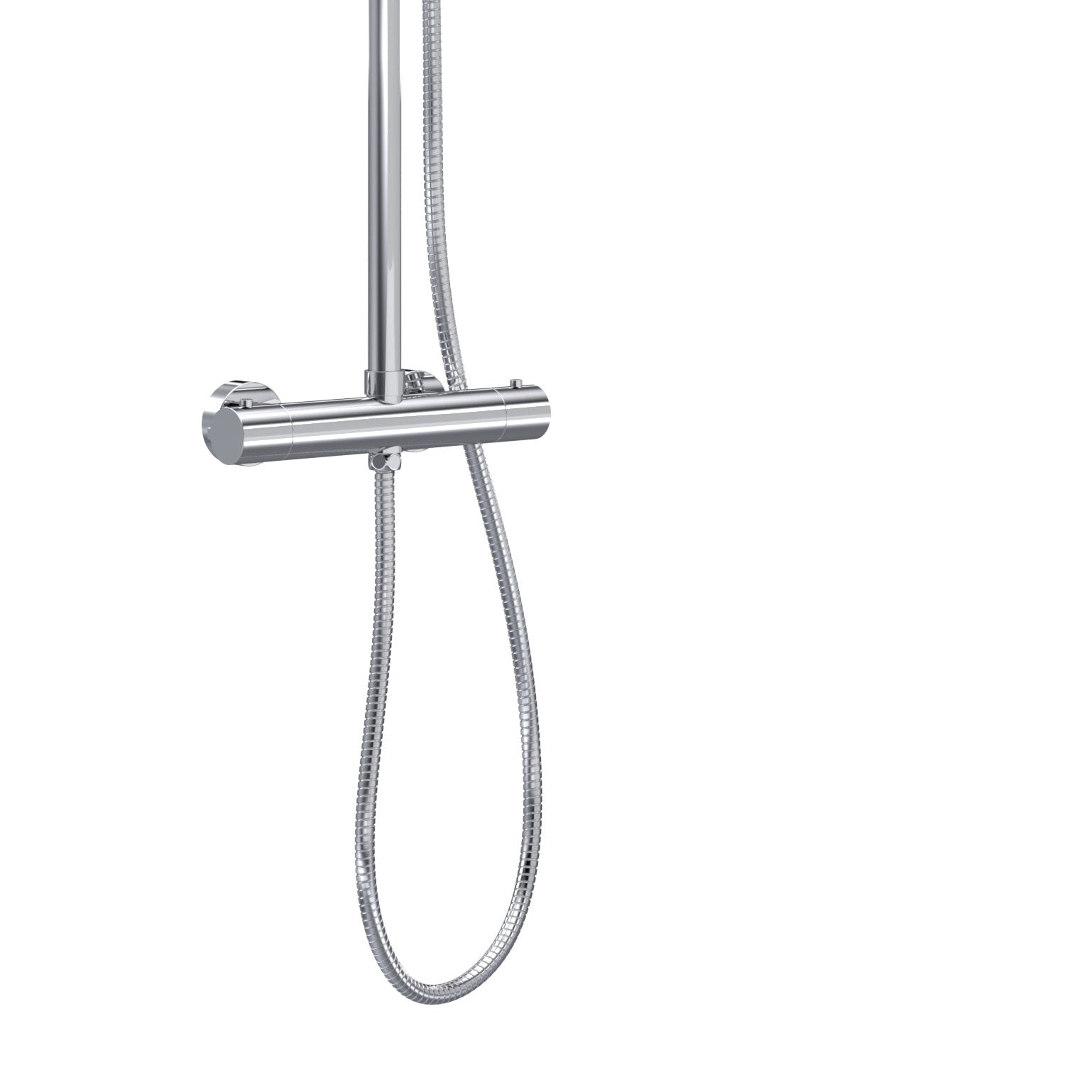 Nuie Round Thermostatic Bar Shower With Kit - Chrome