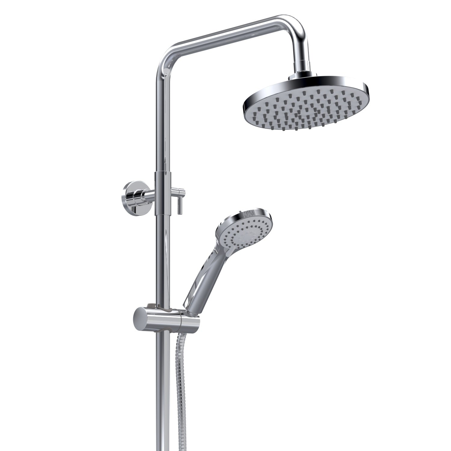 Nuie Round Thermostatic Bar Shower With Kit - Chrome