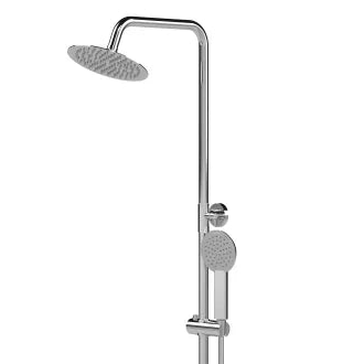 Nuie Choice Round Bar Valve Shower & Rigid Riser Kit - Chrome