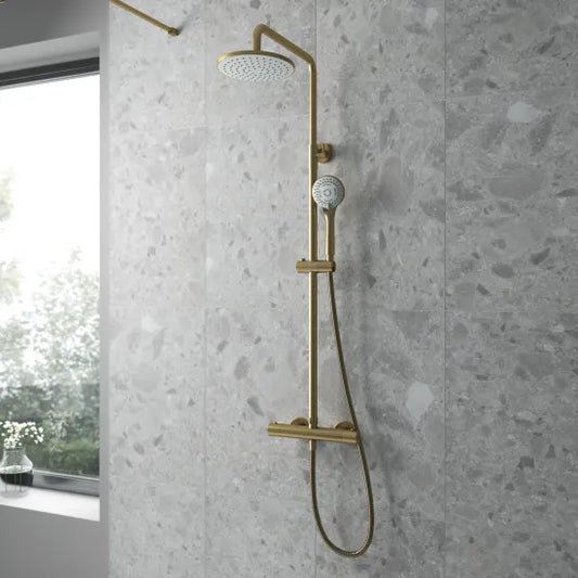 nuie round thermostatic bar valve shower kitjty875, Nuie, Bar Mixer Shower Sets, Mixer Showers, Showers, 1
