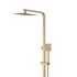 nuie choice square bar mixer valve shower rigid riser kit brushed brass, Nuie, Bar Mixer Shower Sets, Mixer Showers, Showers, 2