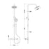 nuie bar mixer valve shower rigid riser kit brushed brass, Nuie, Bar Mixer Shower Sets, Mixer Showers, Showers, 4