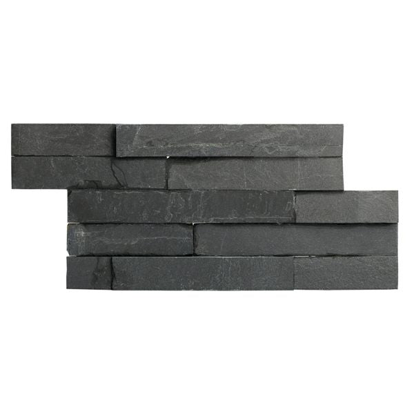 Ledgestone Black Slate Split Face 150x300mm Tiles
