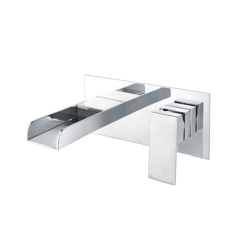 Leola Chrome Wall Mounted Basin Mixer Tap