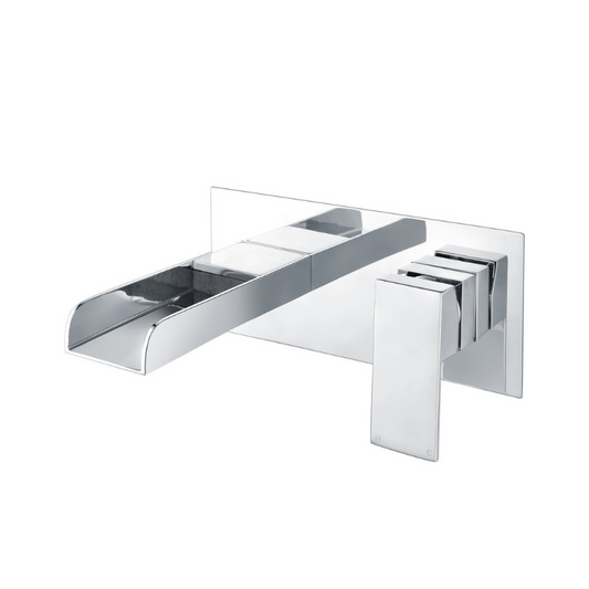 leola chrome wall mounted basin mixer tap, Alessio, Chrome Basin Taps, Taps, Wall Mounted Basin Taps, 1