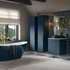 leola freestanding bath 1700x780x690mm matt blue, Baths, Free Standing Baths, Alessio, 6