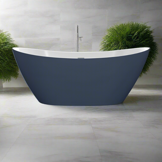 leola freestanding bath 1700x780x690mm matt blue, Baths, Free Standing Baths, Alessio, 1