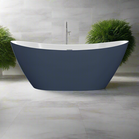 Leola Freestanding Bath 1700x780x690mm - Matt Blue