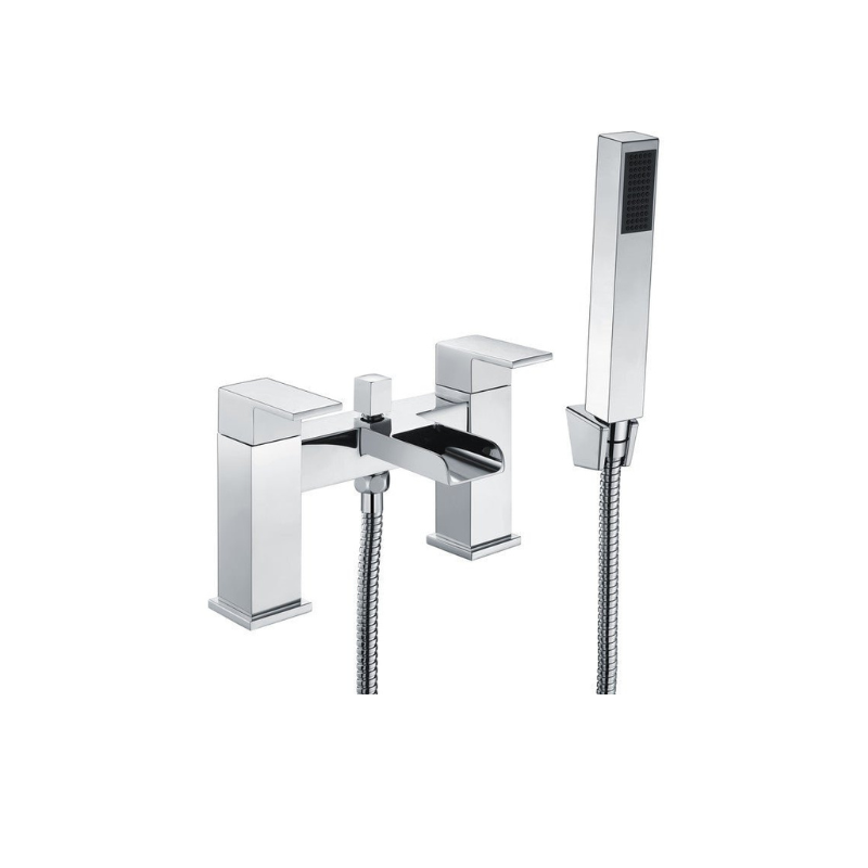 Leola Chrome Bath Filler Tap with Shower Mixer Kit