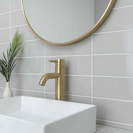 Bricks Light Grey Gloss 300x100mm Tiles