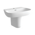 lorenzo wall hung basin semi pedestal 600x400mm, Alessio, Basins, Semi Pedestal Basins, Wall Hung Basins, 3