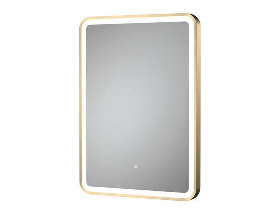 Nuie 700 x 500 Brushed Brass Framed Mirror