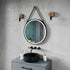 Salana 600mm Round Illuminated Mirror - Black