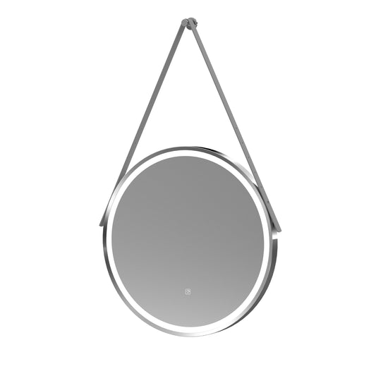 Salana 600mm Round Illuminated Mirror - Chrome