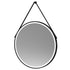 Salana 800mm Round Illuminated Mirror - Black