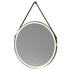 Salana 800mm Round Illuminated Mirror - Brushed Brass