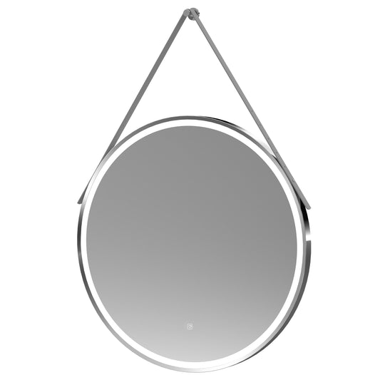 Salana 800mm Round Illuminated Mirror - Chrome
