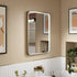Pictor Brushed Brass Frame LED Mirror - 700 x 500mm