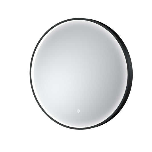 Mensa Black Frame LED Mirror - 600mm