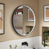 Mensa Black Frame LED Mirror - 800mm