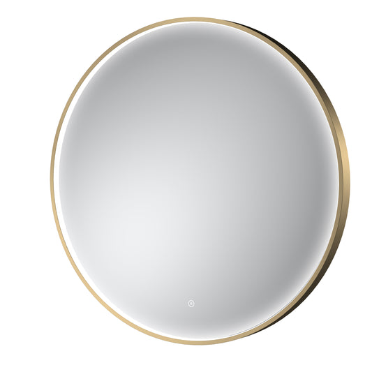 Mensa Brushed Brass Frame LED Mirror - 800mm