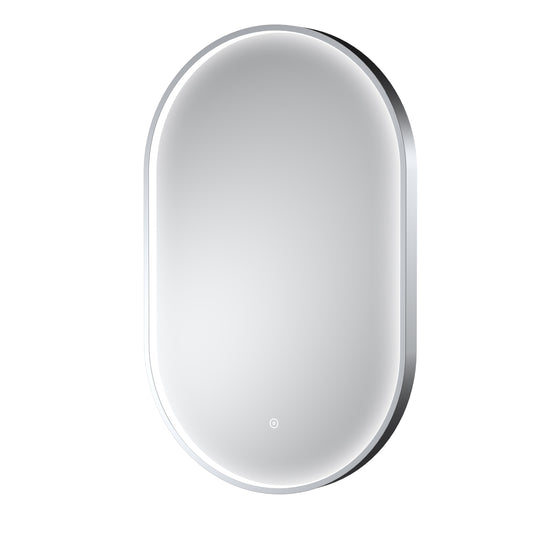 Columba Polished Chrome Frame LED Mirror - 800 x 500mm